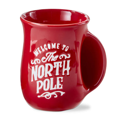 Christmas Handwarmer Mug - Red Earthenware