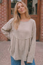 Women's Babydoll Washed Top - Silver