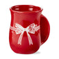 Red Bow Handwarmer Mug, Earthenware, Christmas