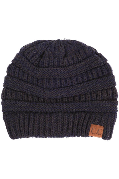 C.C. Two Tone Color Knit Beanie
