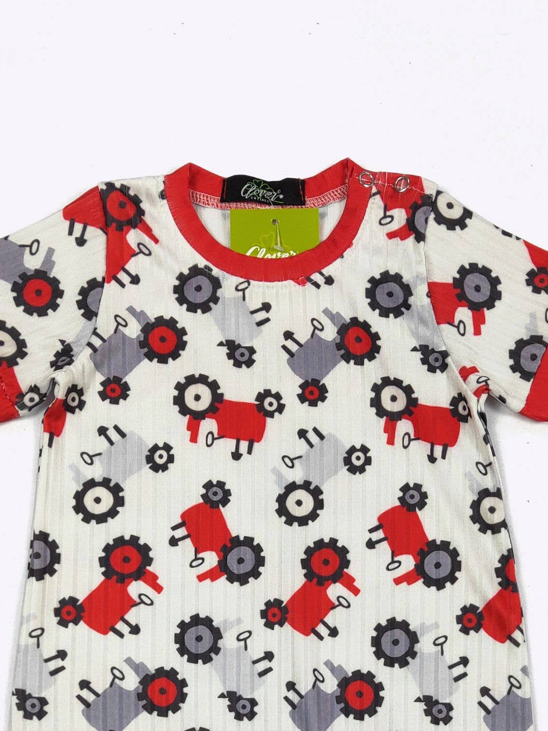 Boy's Grey Tractor Romper