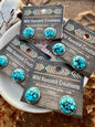 Real Turquoise Stud Earrings