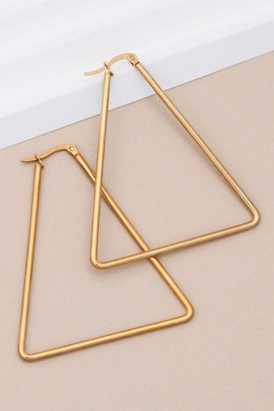18K Gold Plated Stainless Steel Hoop Earrings
