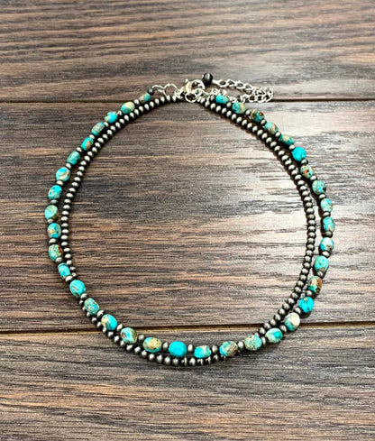 Oval Gemstone 2-Strand Necklace