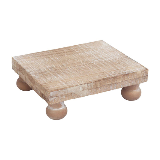 Farmhouse Wood Pedestal Stand Riser Soap Tray for Kitchen