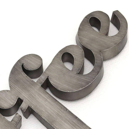 3D Coffee Cutout Lettering Metal Wall Hanging Sign Decor