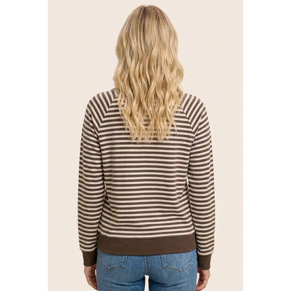Women's Mocha Stripped Sweater