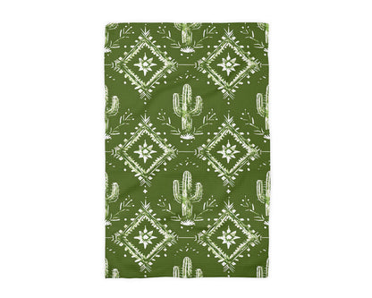 Retro Cactus Kitchen Waffle Towel