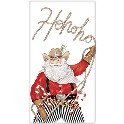 Santa Lasso Bagged Towel