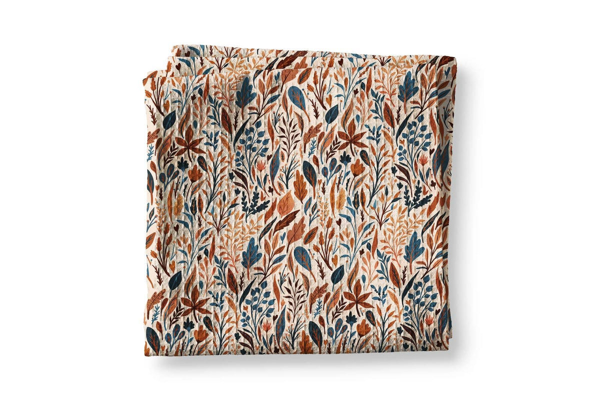 Fall Rust Botanical Leaves Kitchen Towel