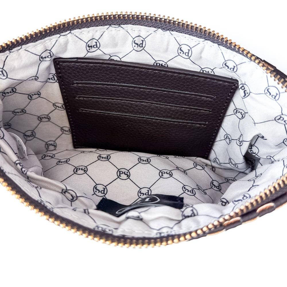 Emma Woven Clutch Wristlet - Cream