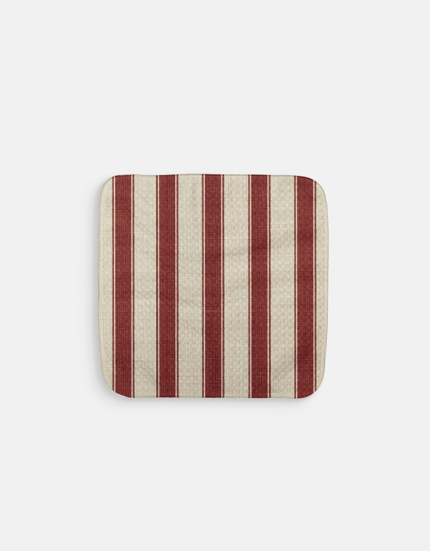 Red Linen Stripe Dishcloth