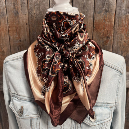 Brown and Tan Paisley Wild Rag