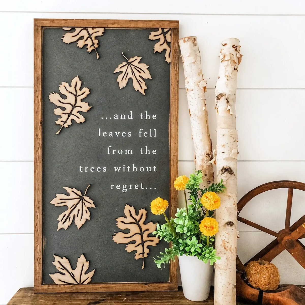 Leaves Fell From Trees Fall Sign
