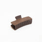 Embossed Leather Hair Clip - Cedar Brown
