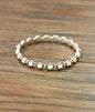 Round White Turquoise Bangle Bracelet