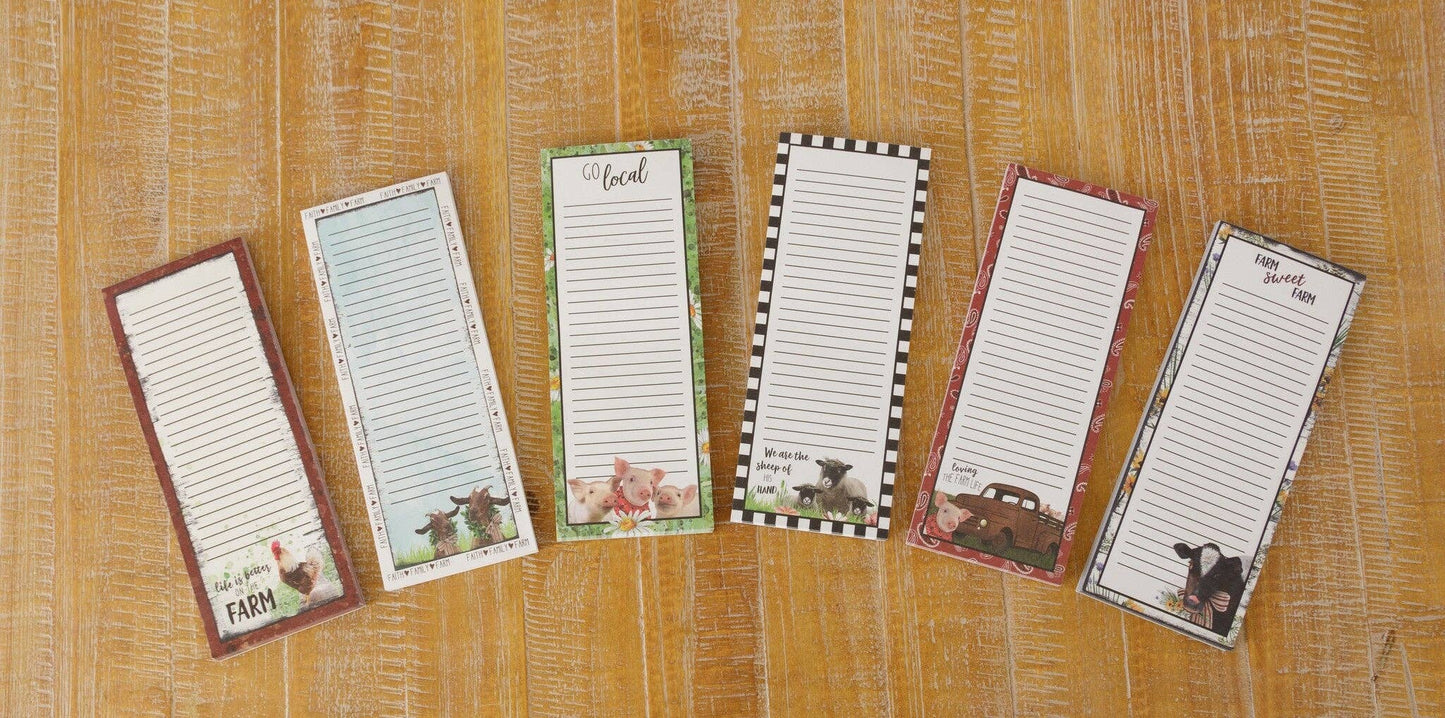 Farm Animals Magnetic Notepads