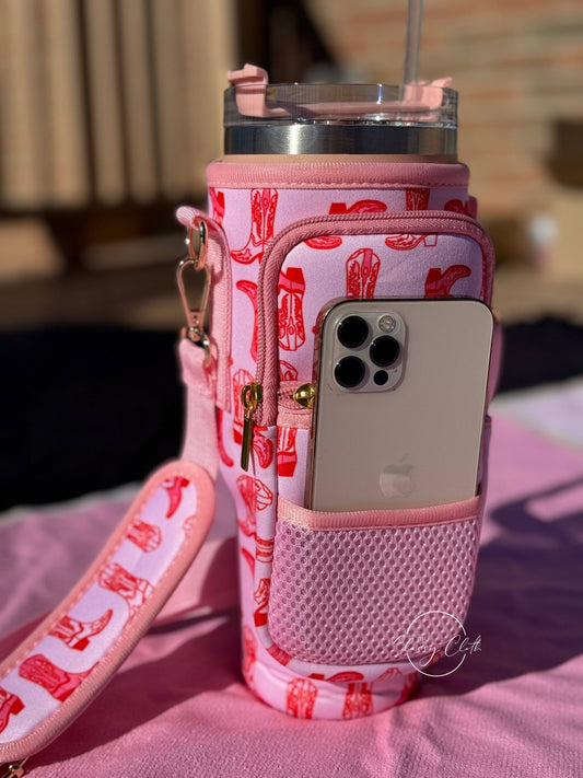 Neoprene Tumbler Sleeve - Hot Pink