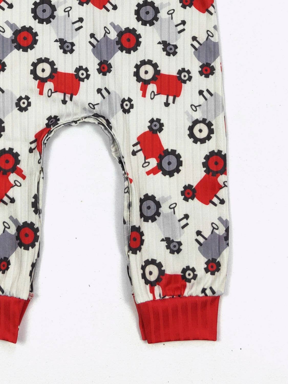 Boy's Grey Tractor Romper