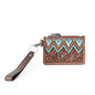 Western Card Holder - Brown & Turquiose