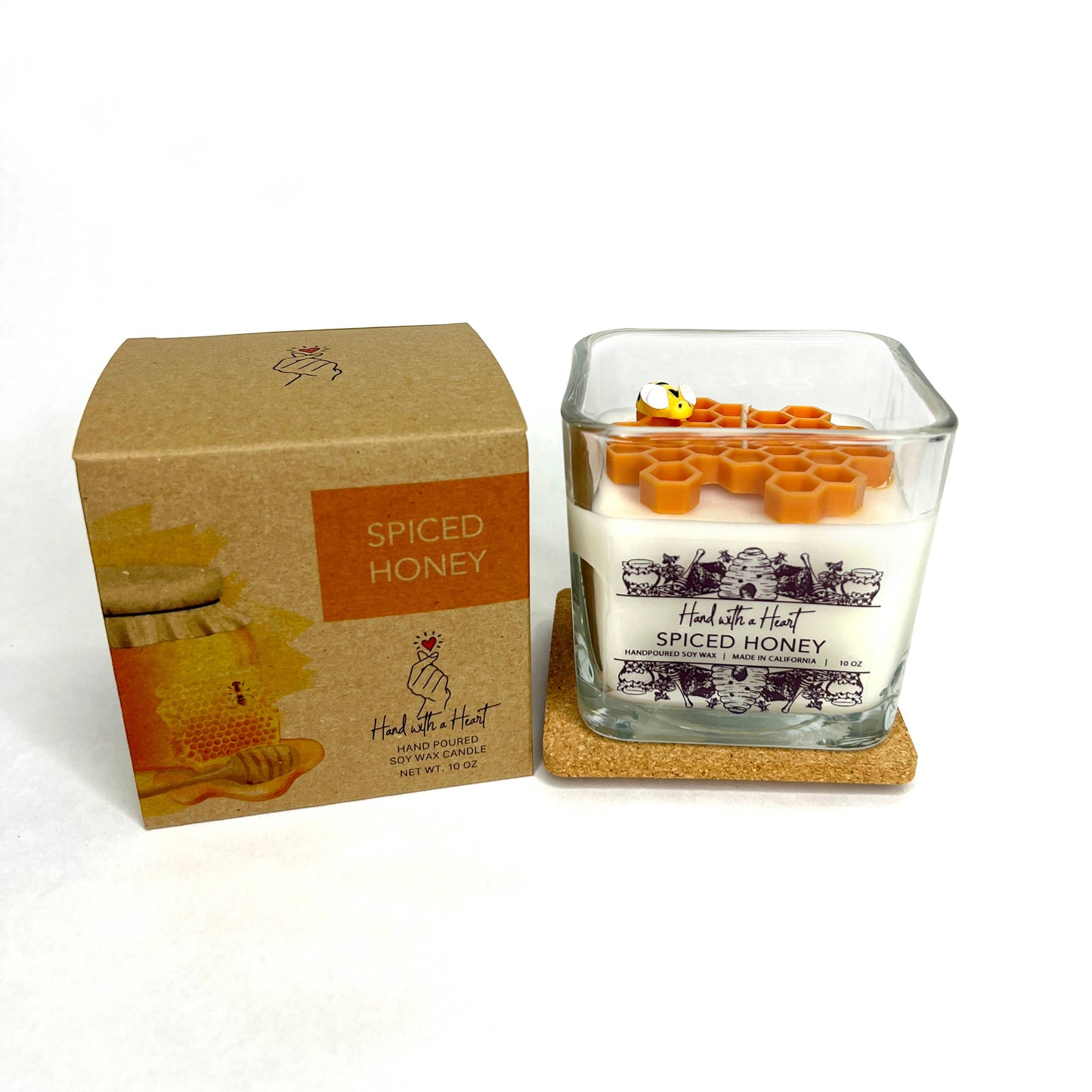 Hand With A Heart Spiced Honey Soy Wax Candle
