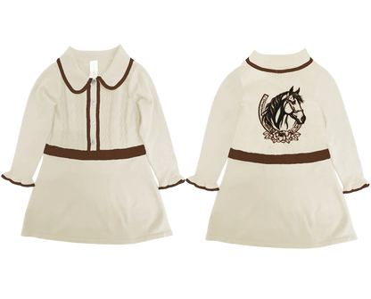 Girl's Shea Baby Horseshoe Sweater Dress