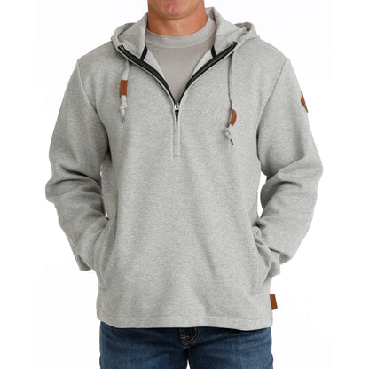 Men's Cinch Heather Grey Quarter Zip Hoodie