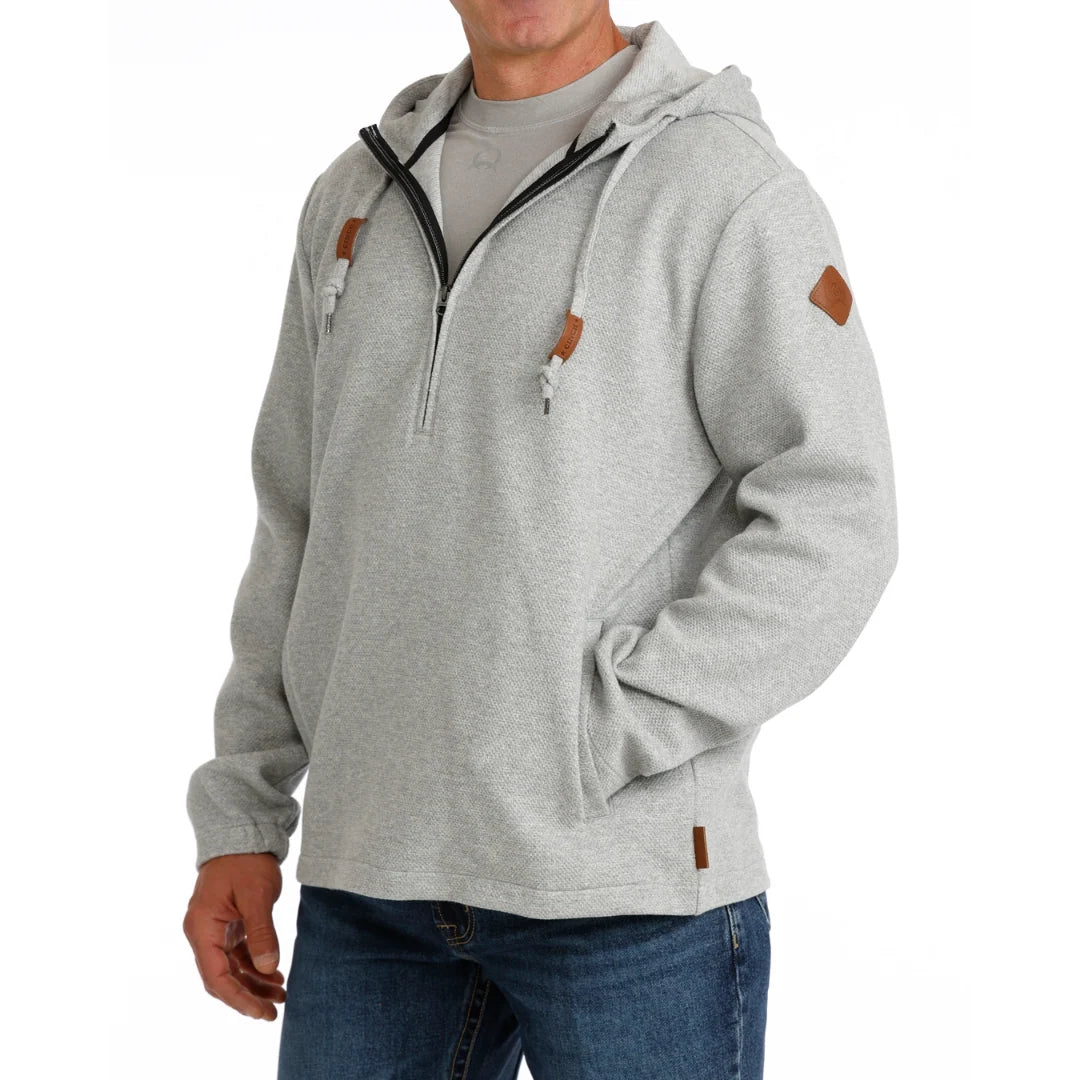 Men's Cinch Heather Grey Quarter Zip Hoodie