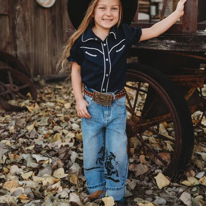 Girl's Shea Baby Annie Oakley Denim Vintage Jeans