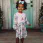 Girl's Shea Baby Pink & Green Camo Dress