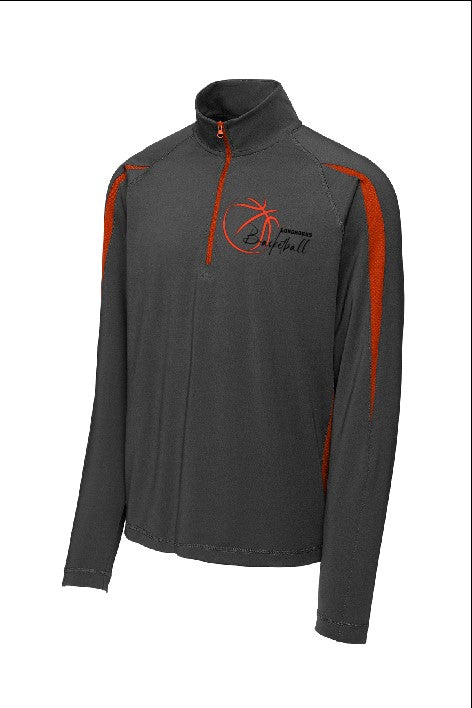 Longhorn Basketball Sport-Wick® Stretch 1/4-Zip Colorblock Pullover