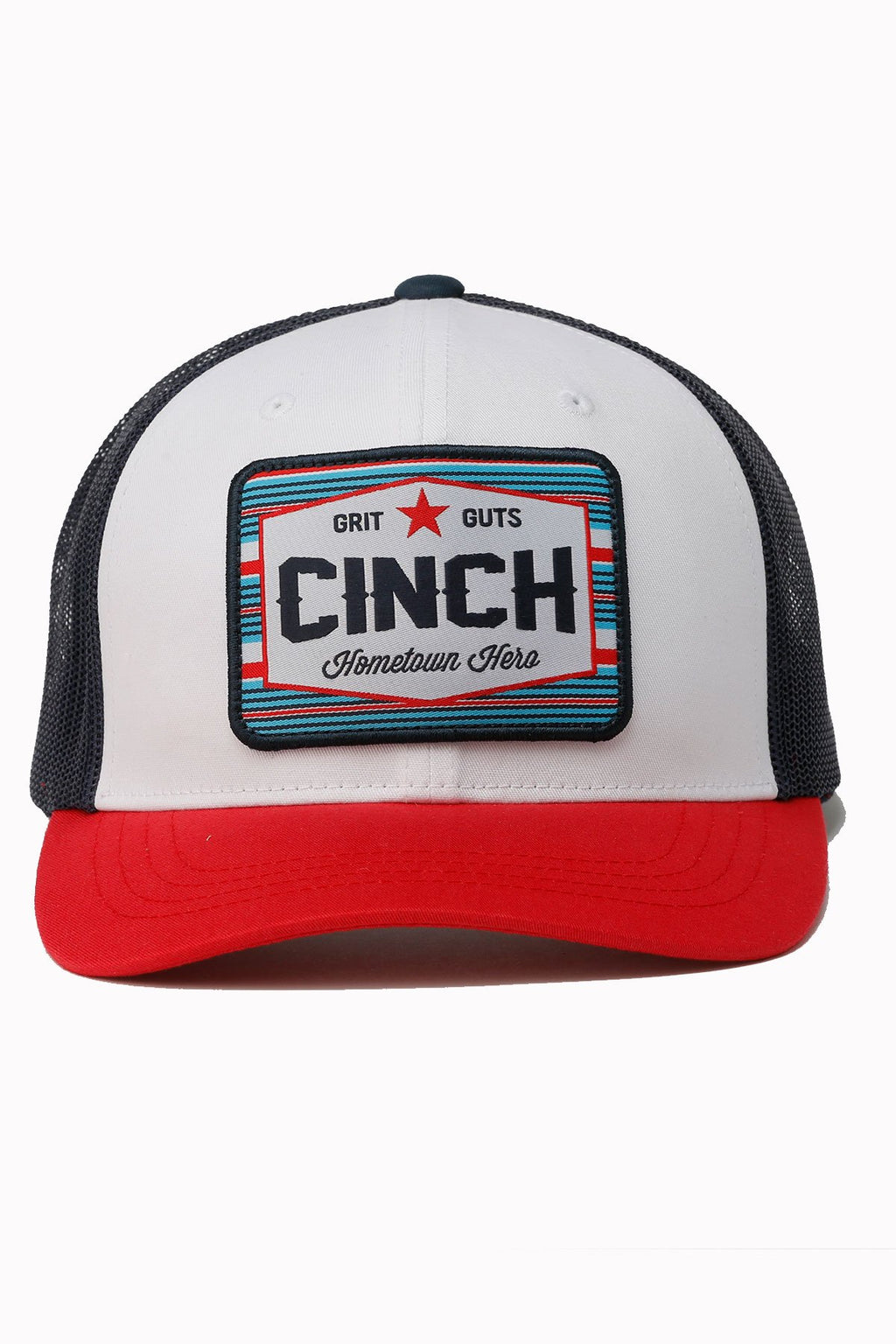 Men's Cinch Hometown Hero Snapback Cap - WHITE / RED / NAVY