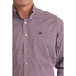 Men's Cinch Long Sleeve Purple Printed Button Down Shirt