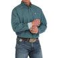 Men's Cinch Medallion Print Button-Down Western Shirt - Teal