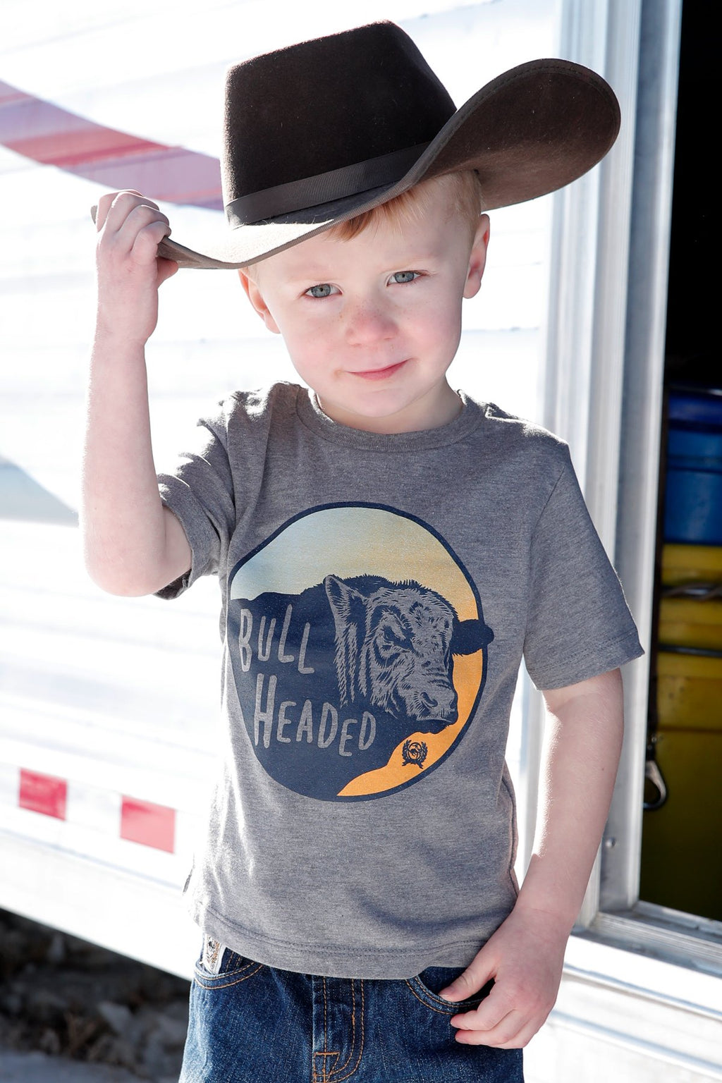 Boy's Cinch Bull Headed T-Shirt