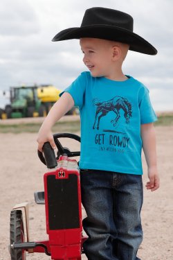 Boy's TODDLER GET ROWDY TEE - TURQUOISE