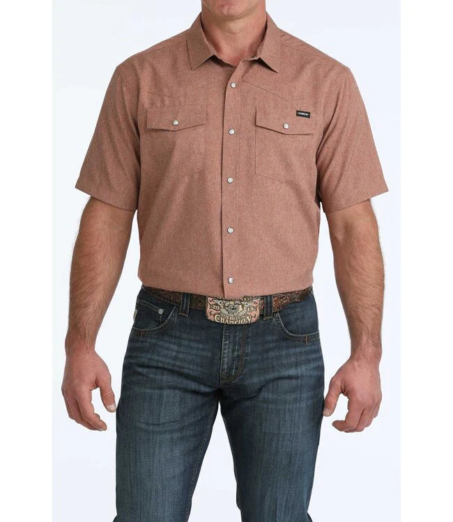 Men's Cinch ArenaFlex Button Down Western Shirt - Brown