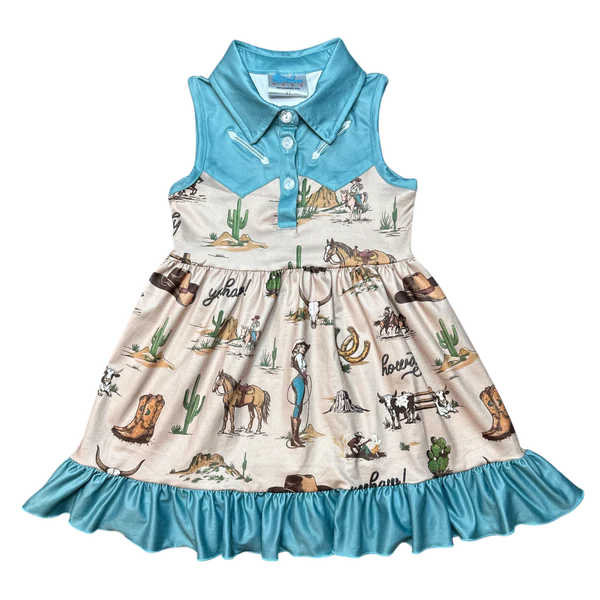 Girl's Shea Baby Out West Cowgirl Vintage Dress