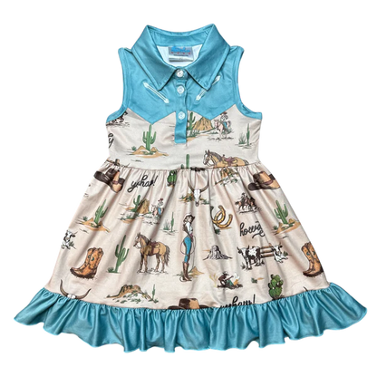 Girl's Shea Baby Out West Cowgirl Vintage Dress
