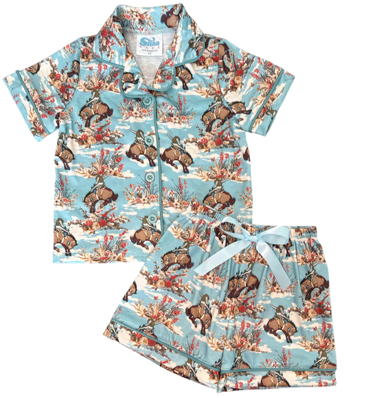 Girl's Shea Baby Bucking Bloom Pajama Set