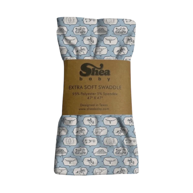 Shea Baby Blue Buckaroo Swaddle