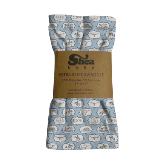 Shea Baby Blue Buckaroo Swaddle
