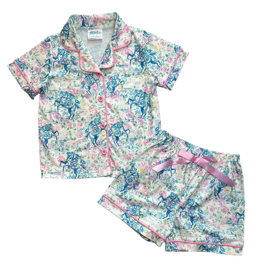 Girl's Shea Baby Floral Frontier Pajama Set