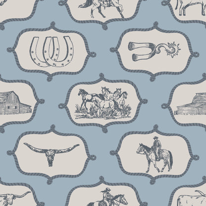 Shea Baby Blue Buckaroo Swaddle