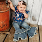 Girl's Shea Baby Ruffle Denim Bell Pants