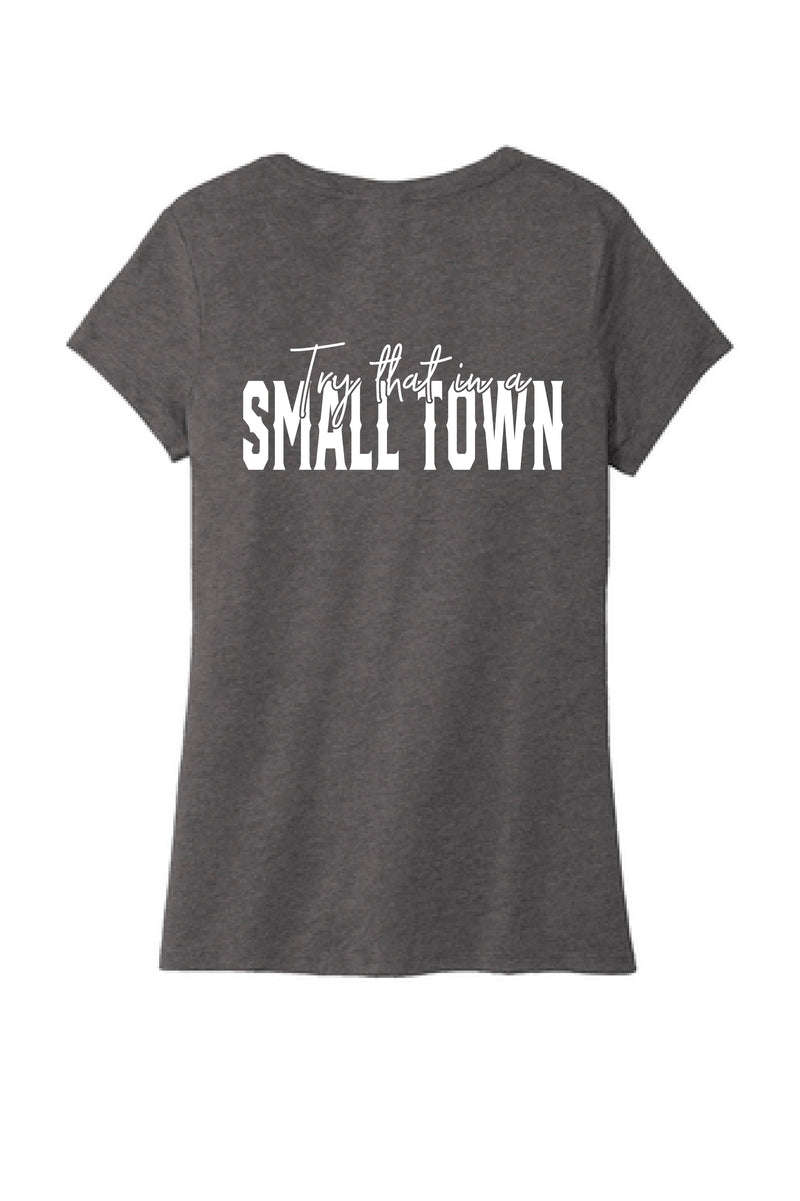 Longhorn SMALL TOWN V-Neck T-Shirt