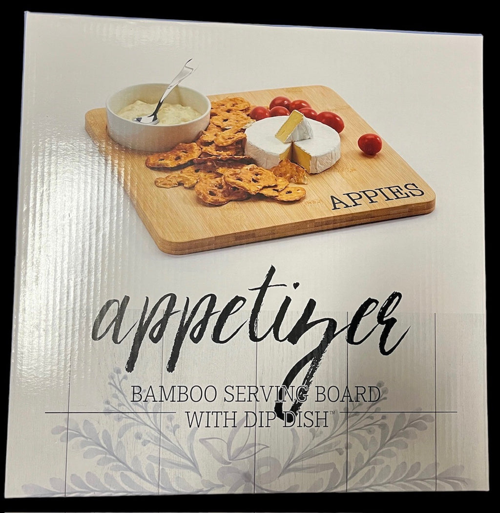 APPETIZER Bamboo Serving Board with Dip Dish