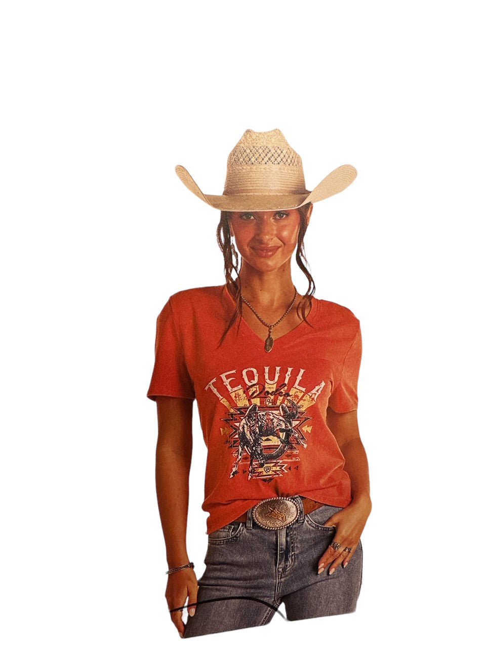 Women's Rock & Roll Denim Tequila Rodeo T-Shirt