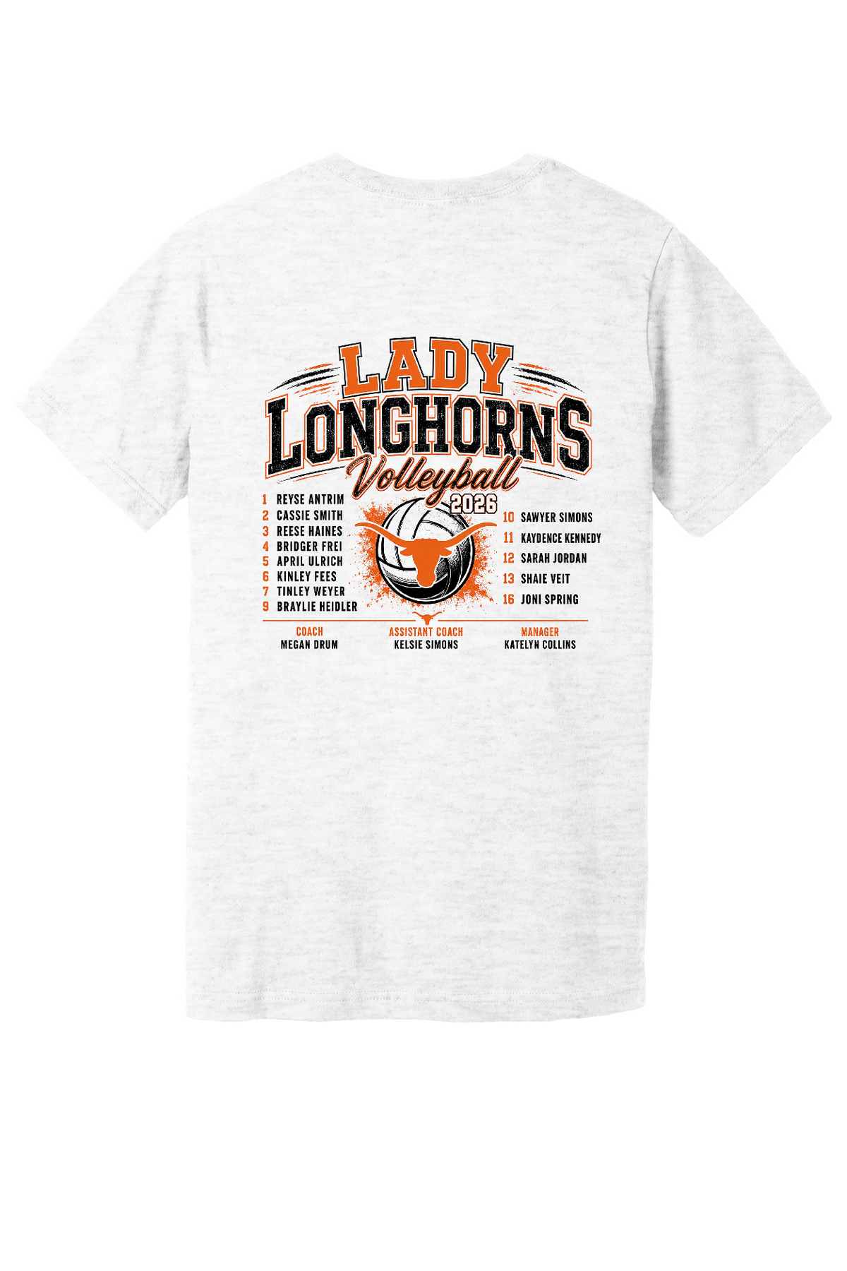 2026 Faith Longhorn Volleyball Shirts