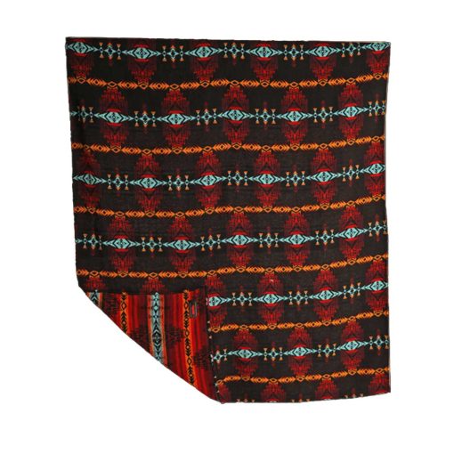 Rock & Roll Denim Sunset Aztec Berber Jacquard Blanket